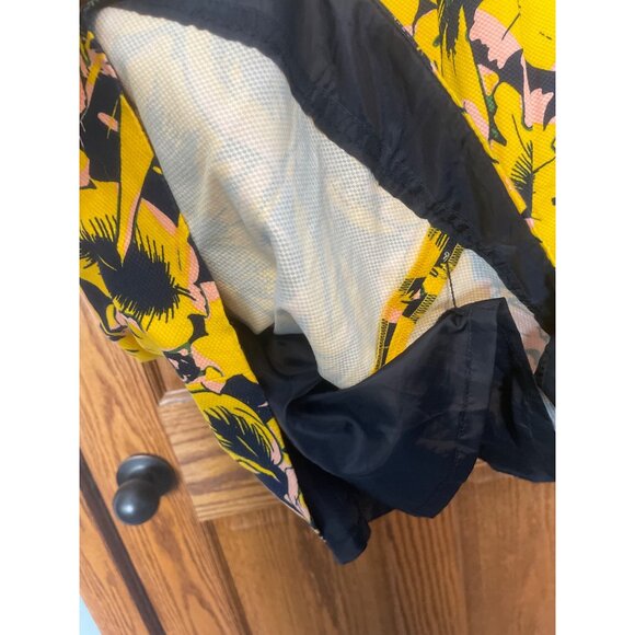 J. Crew Womens Floral Yellow & Black Dress 0P Fit and Flare Vibrant Elegant - Picture 4 of 11
